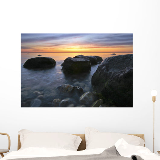 Sunset On Lake Michigan, Wisconsin Wall Mural