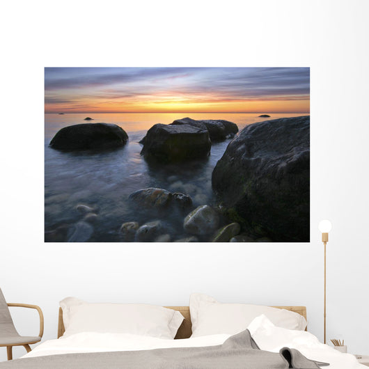 Sunset On Lake Michigan, Wisconsin Wall Mural