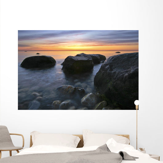 Sunset On Lake Michigan, Wisconsin Wall Mural