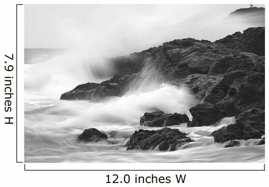 Waves On Rocky Shoreline, Long Beach, British Columbia Wall Mural