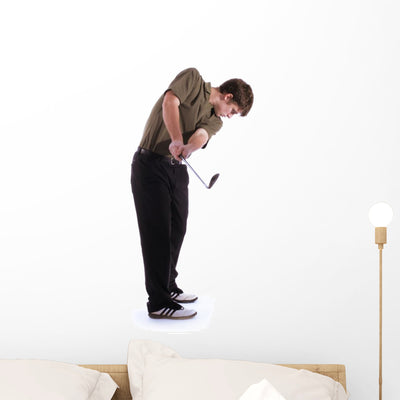 Golf Wall Mural shown on a wall