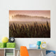Common Dock With Aspen Trees In Fog, Near St Adolphe, Manitoba Wall Mural