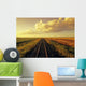 Railway Through Farmland, Near Carey, Manitoba Wall Mural