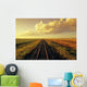 Railway Through Farmland, Near Carey, Manitoba Wall Mural
