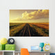 Railway Through Farmland, Near Carey, Manitoba Wall Mural