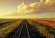 Railway Through Farmland, Near Carey, Manitoba Wall Mural