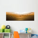Flock Of Geese Flying Into Sunset, Saskatoon, Saskatchewan Wall Mural