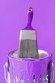 Purple Paint and Brush Wall Mural