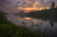 Early Morning On A Fog Covered Sturgeon River During The Summer Wall Mural