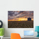 Sunrise Over A Barley Field And Grain Silo On A Farm Wall Mural