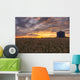 Sunrise Over A Barley Field And Grain Silo On A Farm Wall Mural