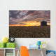 Sunrise Over A Barley Field And Grain Silo On A Farm Wall Mural