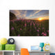 Prairie Wildflowers During Sunset In Central Alberta Wall Mural