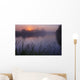 A Foggy Summer Sunrise On A Prairie Pond In Central Alberta Wall Mural