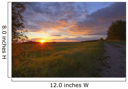 Sunset On The Rolling Hills Of The Prairies Of Alberta Wall Mural