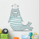Nautical Mustachioed Walrus Wall Decal