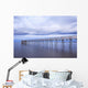 Wooden Pier On Lake Winnipeg At Dusk, Matlock, Manitoba, Canada Wall Mural