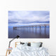 Wooden Pier On Lake Winnipeg At Dusk, Matlock, Manitoba, Canada Wall Mural