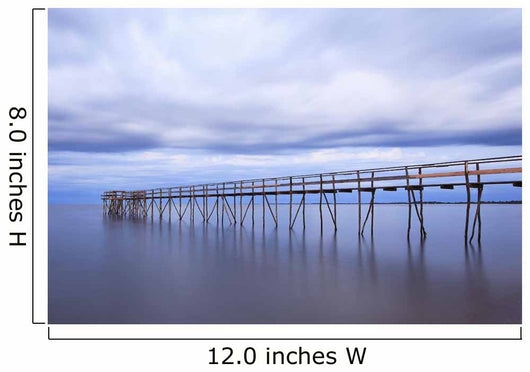 Wooden Pier On Lake Winnipeg At Dusk, Matlock, Manitoba, Canada Wall Mural