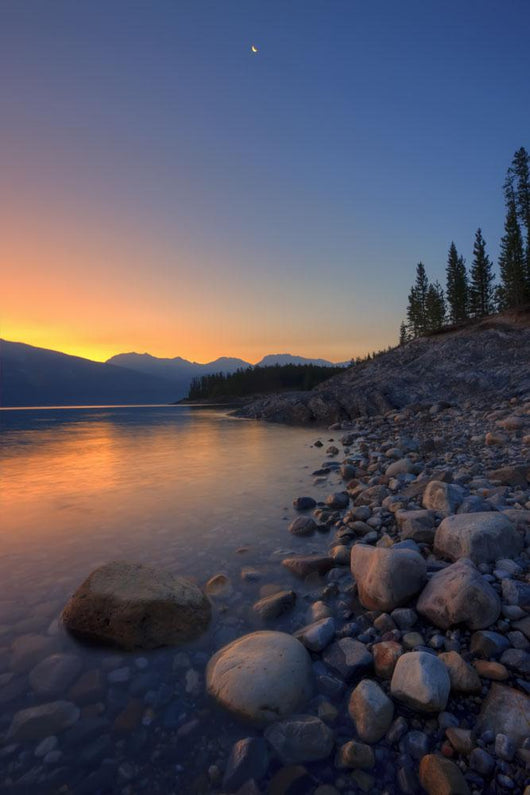 Summer Sunrise On Abraham Lake In The Canadian Rockies Wall Mural