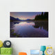 Early Morning On A Fog Covered Maligne Lake In Jasper National Park Wall Mural