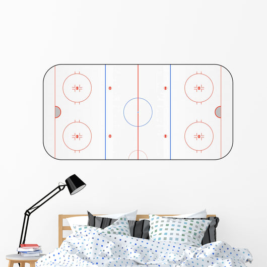 Eishockey Spielfeld Vektor Wall Decal