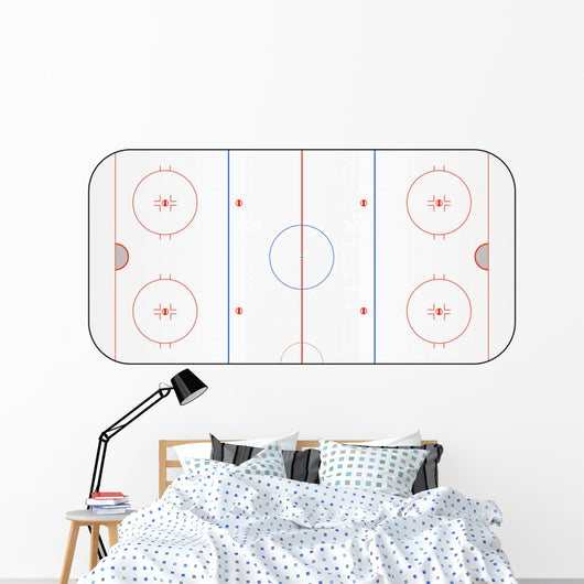 Eishockey Spielfeld Vektor Wall Decal