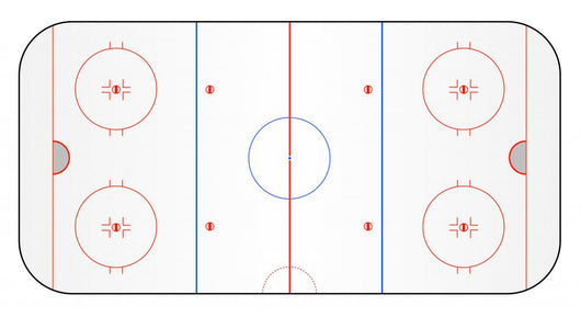 Eishockey Spielfeld Vektor Wall Decal