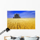 Abandoned Farmhouse In Wind-Blown Durum Wheat Field Wall Mural