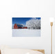 Red Barn, Winter, Grande Pointe, Manitoba, Canada Wall Mural