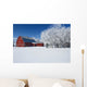 Red Barn, Winter, Grande Pointe, Manitoba, Canada Wall Mural
