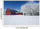 Red Barn, Winter, Grande Pointe, Manitoba, Canada Wall Mural