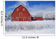 Red Barn, Winter, Grande Pointe, Manitoba, Canada Wall Mural