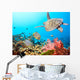 Butterflyfishes and Turtle Wall Mural