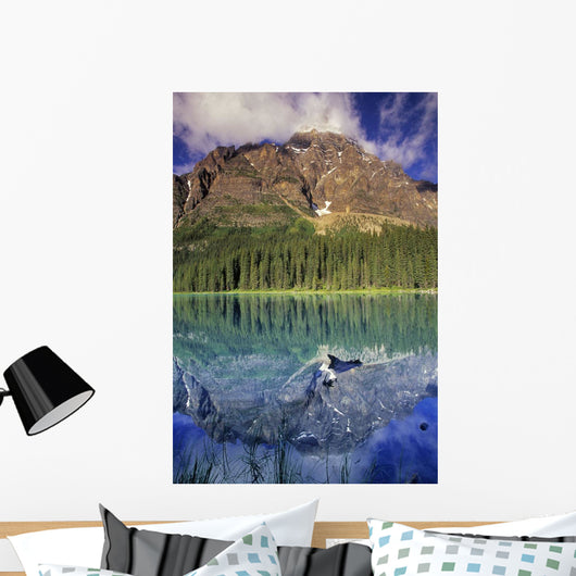 Chephren Lake And Mt Chephren, Banff National Park, Alberta Wall Mural