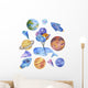 Space Whale Watercolor Galaxy Wall Decal Sticker Set