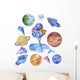 Space Whale Watercolor Galaxy Wall Decal Sticker Set