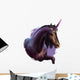 Artistic Black Purple Unicorn Wall Decal