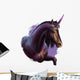 Artistic Black Purple Unicorn Wall Decal
