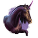 Artistic Black Purple Unicorn Wall Decal