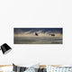 Trumpeter Swan Silhouetted In Flight Near Swan Haven, Yukon Territory Wall Mural