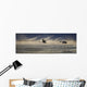 Trumpeter Swan Silhouetted In Flight Near Swan Haven, Yukon Territory Wall Mural