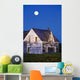 Abandoned House And Moon At Dusk, Perce, Gaspesie, Quebec Wall Mural
