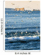 Gannets In Flight And Perce Rock At Sunrise From Barachois Wall Mural