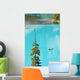Canoeing On Turquoise Water Of Moraine Lake Wall Mural