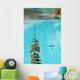 Canoeing On Turquoise Water Of Moraine Lake Wall Mural