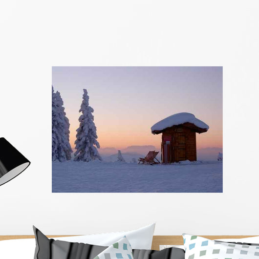 Evening Impression Mountain Wall Decal
