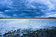 Dry Salt Lake And Clouds At Dusk Near Mortlach, Saskatchewan Wall Mural