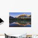 Bow Lake And Crowfoot Mountain At Sunrise Wall Mural