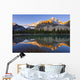 Bow Lake And Crowfoot Mountain At Sunrise Wall Mural